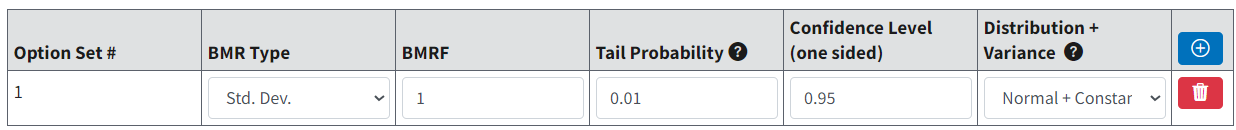 BMR Type column with picklist of values displayed