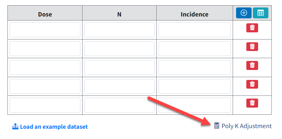 Arrow pointing to Poly K Adjustment link